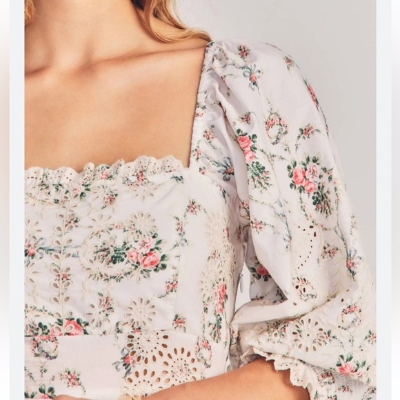 LoveShackFancy Toulon Eyelet Ruffle Dress NWT - Picture 16 of 16